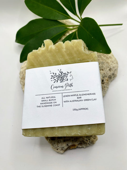 Organic lemon myrtle & Lemongrass with Australian Green Clay