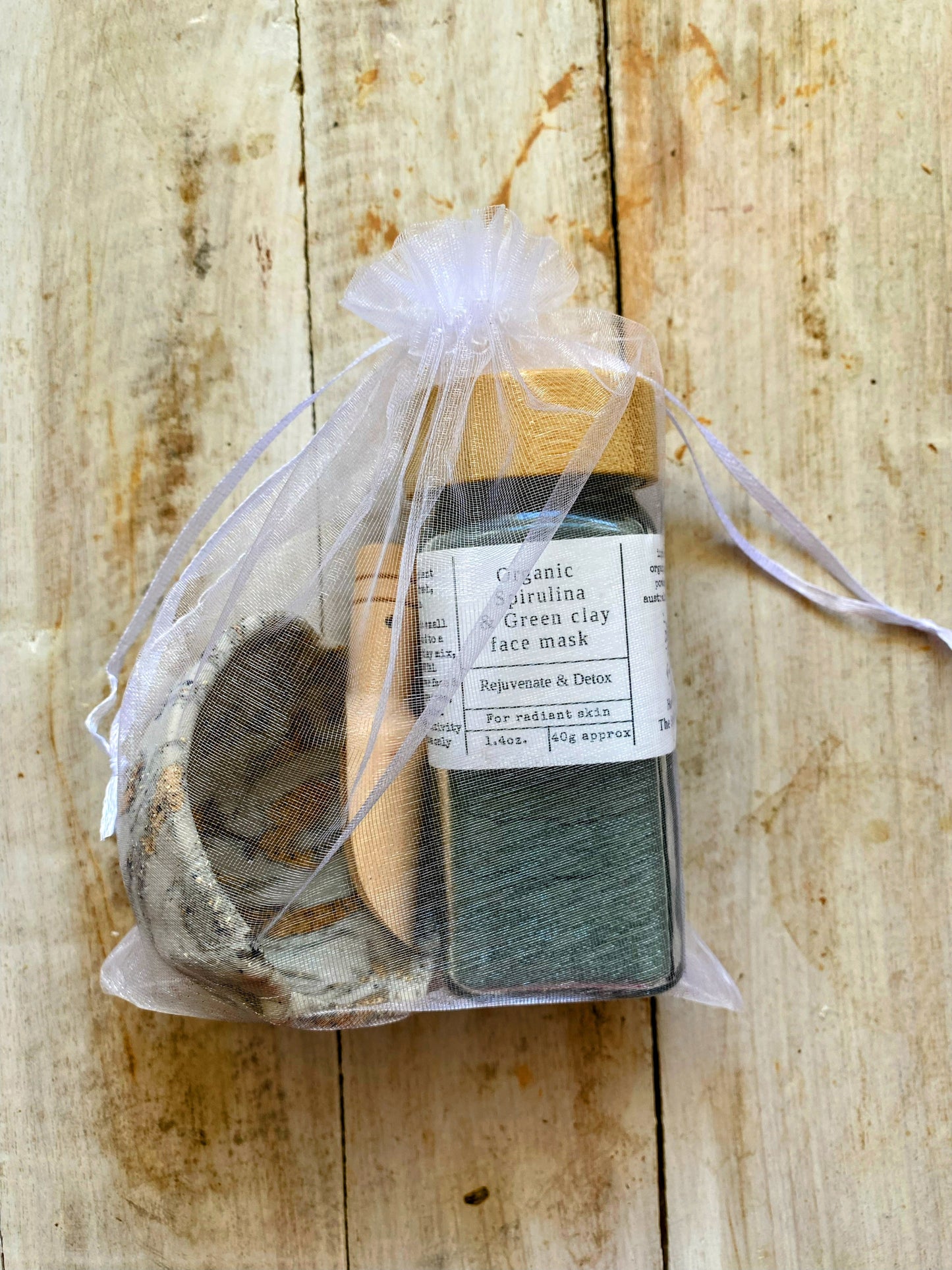 Organic Spirulina & clay face mask set