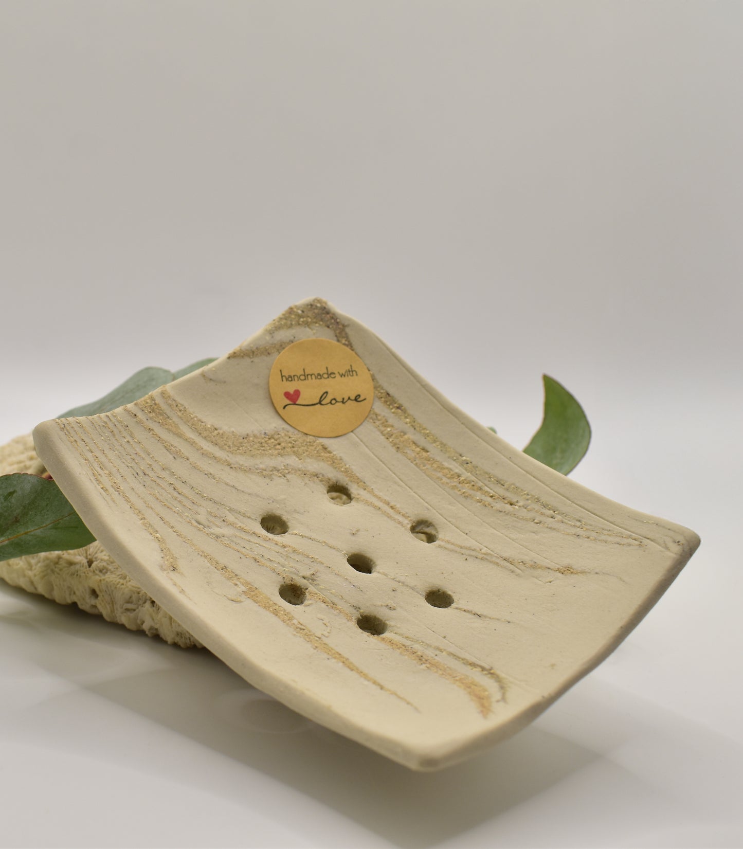 Handcrafted stoneware soap dish