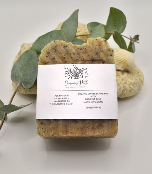 Organic coffee scrub bar