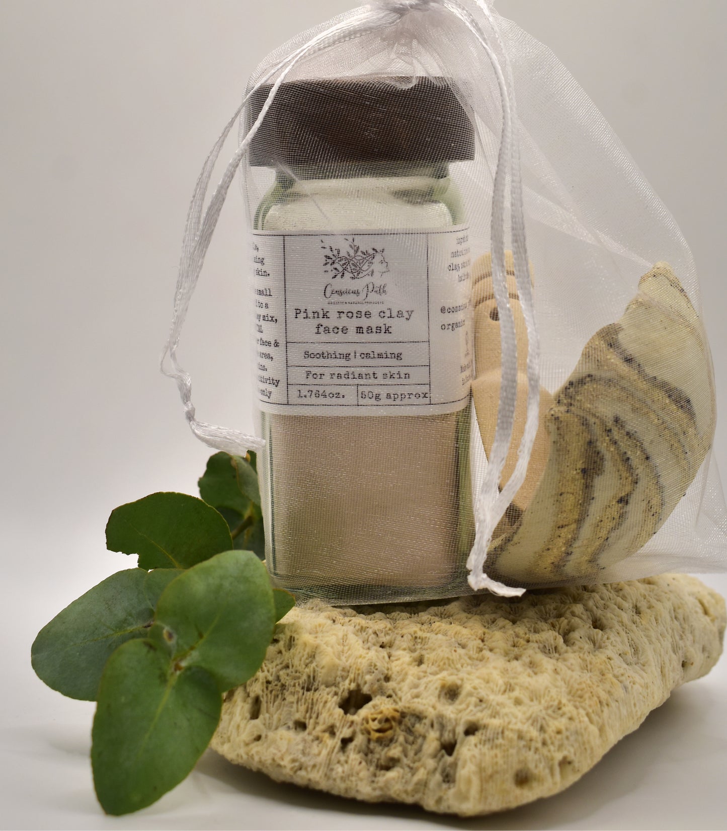 Rose clay face mask set