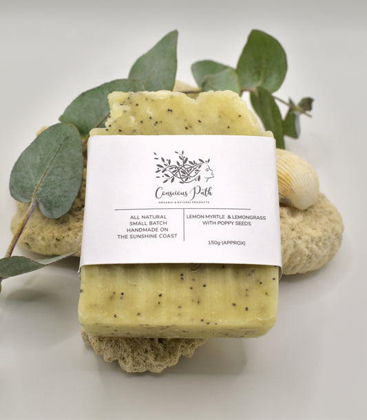 Organic lemon myrtle & Lemongrass with Poppy seeds
