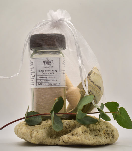 Rose clay face mask set