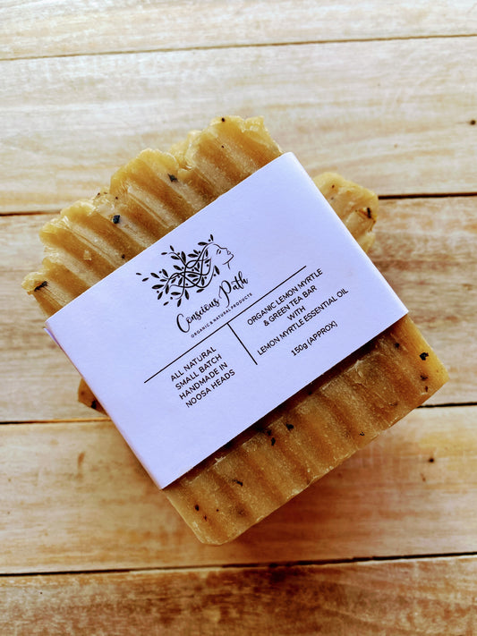 Organic Lemon myrtle & Green tea bar