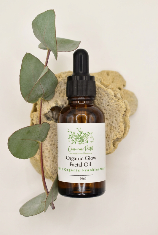 Organic Glow Facial Oil with black dropper